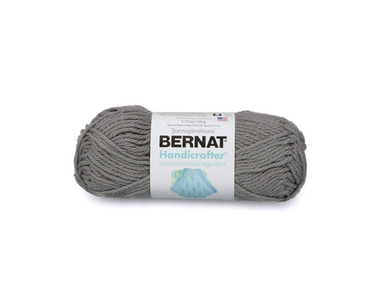 Bernat® Handicrafter® Yarn, Cotton #4 Medium, 1.75oz/50g, 80 Yards (Grey)