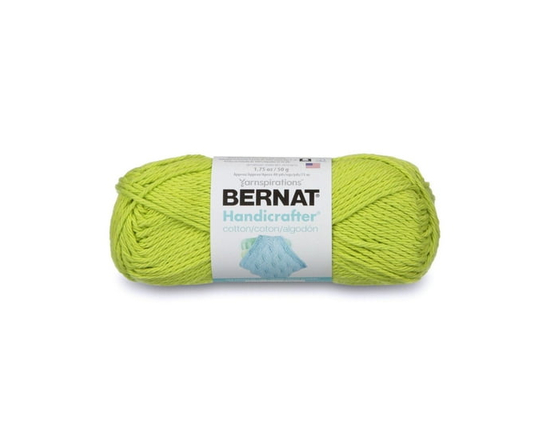 Bernat® Fil Handicrafter®, Coton #4 Moyen, 1,75oz/50g, 80 Yards - Petite Balle (Vert chaud)