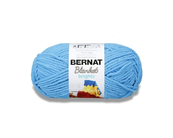 Bernat® Blanket Brights™ Yarn, Polyester #6 Super Bulky, 10.5oz/300g, 220 Yards (Busy Blue)