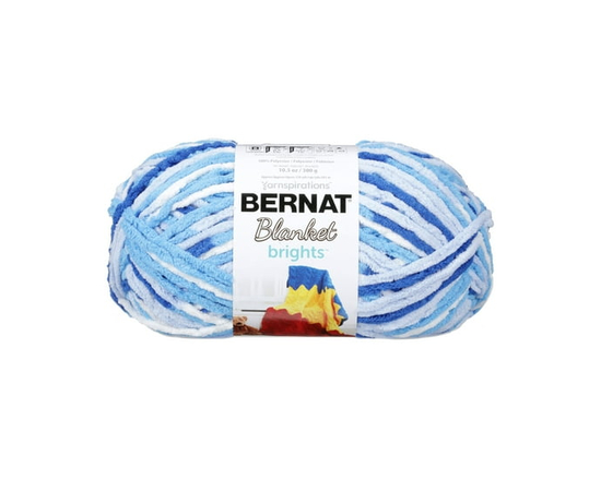 Bernat® Blanket Brights™ Yarn, Polyester #6 Super Bulky, 10.5oz/300g, 220 Yards (Waterslide Varg)