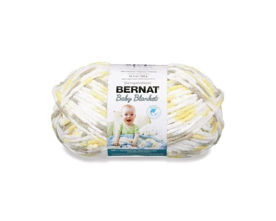 Bernat® Baby Blanket™ Yarn, Polyester #6 Super Bulky, 10.5oz/300g, 220 Yards - 10.5 oz (Chicks & Bunnies)