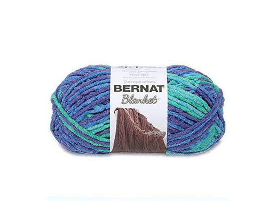 Bernat® Blanket™ #6 Super Bulky Polyester Yarn, Lilac Leaf 10.5oz/300g, 220 Yards - 10.5 oz (Ocean Shades)