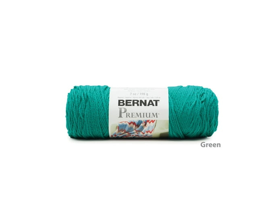 "Bernat® Fil Premium™, Acrylique #4 Moyen, 7oz/198g, 360 Yards" (Vert)