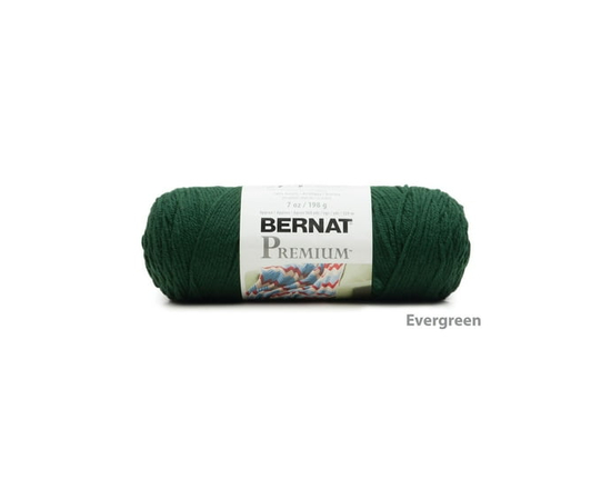 "Bernat® Fil Premium™, Acrylique #4 Moyen, 7oz/198g, 360 Yards" (À feuilles persistantes)