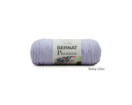 "Bernat® Fil Premium™, Acrylique #4 Moyen, 7oz/198g, 360 Yards" - 7 Oz/198 g (Bébé lilas)