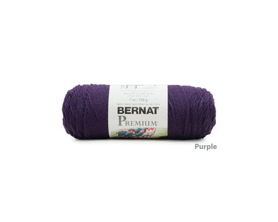 "Bernat® Fil Premium™, Acrylique #4 Moyen, 7oz/198g, 360 Yards" - 7 Oz/198 g (Violet)