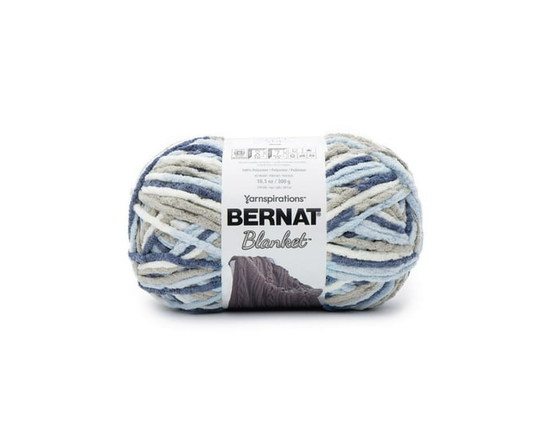 Bernat® Blanket™ #6 Super Bulky Polyester Yarn, Vintage White 10.5oz/300g, 220 Yards (Cloudy Sky)