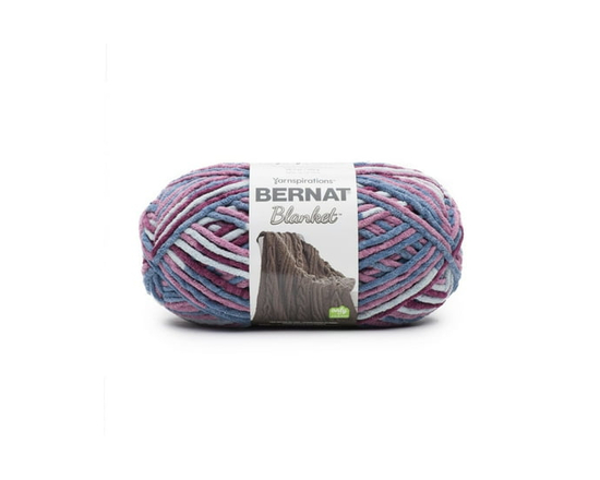 Bernat® Blanket™ #6 Super Bulky Polyester Yarn, Blue Fog Twist 10.5oz/300g, 220 Yards (Moon Dusk)
