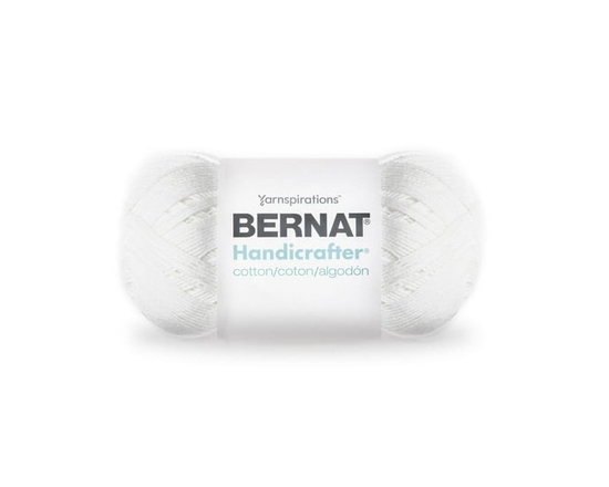 Bernat® Handicrafter® Yarn, Cotton #4 Medium, 14oz/400g, 710 Yards - 1 Pack (White)