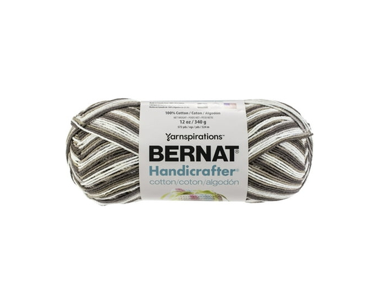 Bernat® Handicrafter® Ombre Yarn, Cotton #4 Medium, 12oz/340g, 573 Yards (Chocolate Ombre)