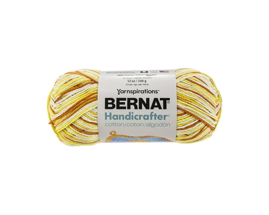 Bernat® Handicrafter® Ombre Yarn, Cotton #4 Medium, 12oz/340g, 573 Yards - As Specified (Creamsicle)
