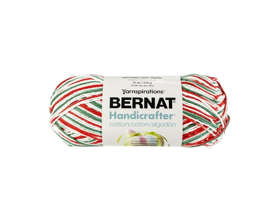 Bernat® Handicrafter® Ombre Yarn, Cotton #4 Medium, 12oz/340g, 573 Yards - As Specified (Mistletoe)
