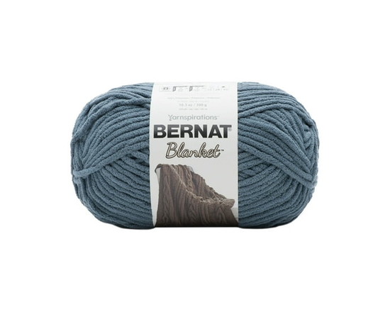 Bernat® Blanket™ #6 Super Bulky Polyester Yarn, Vintage White 10.5oz/300g, 220 Yards (STORMY GREEN)