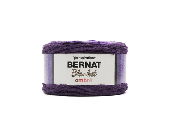 Bernat® Blanket Ombre™ Yarn, Polyester #6 Super Bulky, 10.5oz/300g, 220 Yards - 1 Pack (Eggplant Ombre)