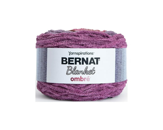 Bernat® Blanket Ombre™ Yarn, Polyester #6 Super Bulky, 10.5oz/300g, 220 Yards (Dusty Rose Ombre)