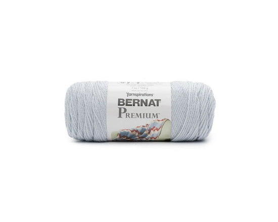 "Bernat® Fil Premium™, Acrylique #4 Moyen, 7oz/198g, 360 Yards" - 7 Oz/198 g (Gris ciel)