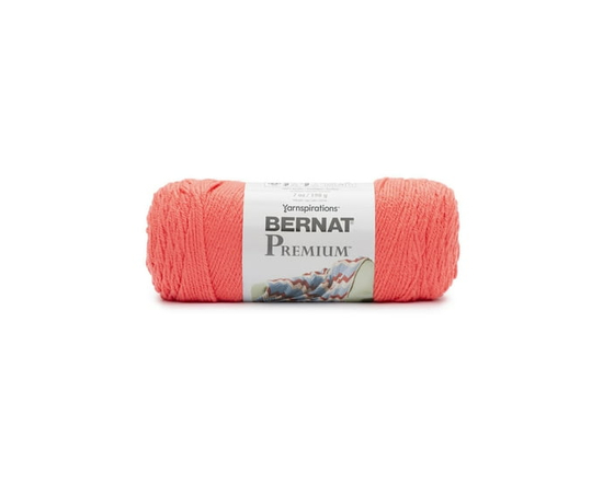 "Bernat® Fil Premium™, Acrylique #4 Moyen, 7oz/198g, 360 Yards" - 7 Oz/198 g (Pêche corail)