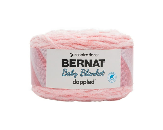Bernat® Baby Blanket Dappled™ Yarn, Polyester #6 Super Bulky, 10.5oz/300g, 220 Yards (Ever After Pink)