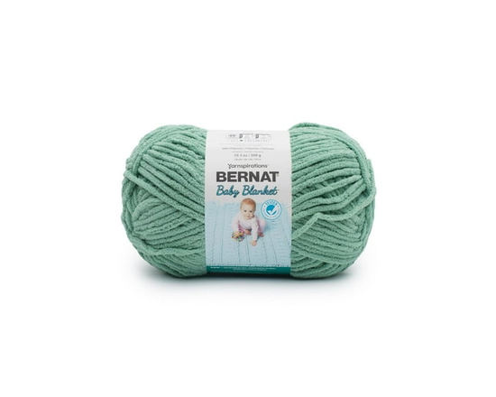 Bernat® Baby Blanket™ Yarn, Polyester #6 Super Bulky, 10.5oz/300g, 220 Yards (Misty Jungle Green)