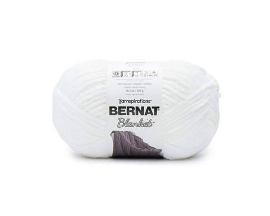 Bernat® Blanket™ #6 Super Bulky Polyester Yarn, Vintage White 10.5oz/300g, 220 Yards (White)