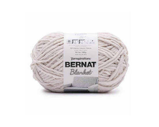 Bernat® Blanket™ #6 Super Bulky Polyester Yarn, Blush Pink 10.5oz/300g, 220 Yards (White Beach)