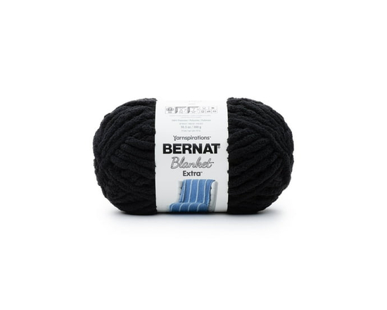 Bernat® Blanket Extra™ Yarn, Polyester #7 Jumbo, 10.5oz/300g, 97 Yards - One Size (Black)