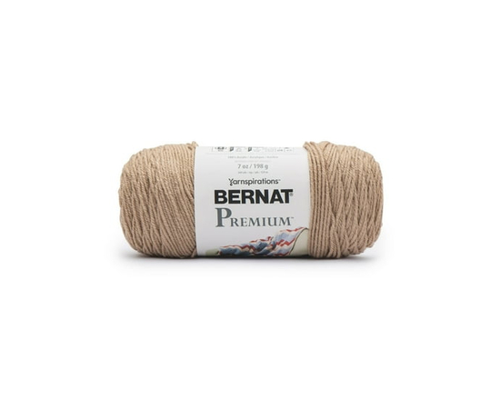 "Bernat® Fil Premium™, Acrylique #4 Moyen, 7oz/198g, 360 Yards" - 7 Oz/198 g (Toile de jute)