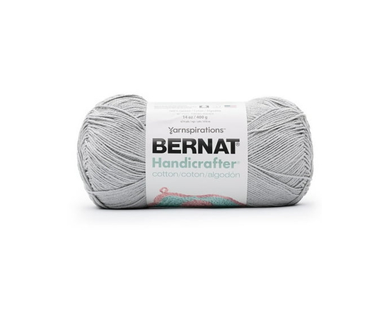 Bernat® Handicrafter® Yarn, Cotton #4 Medium, 14oz/400g, 710 Yards (Soft Grey)