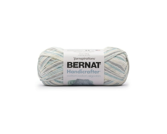 Bernat® Handicrafter® Ombre Yarn, Cotton #4 Medium, 12oz/340g, 573 Yards (Blended Bubble White)