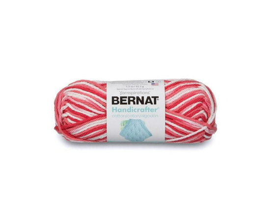 Bernat® Handicrafter® Ombre Yarn, Cotton #4 Medium, 12oz/340g, 573 Yards (Azalea Ombre)