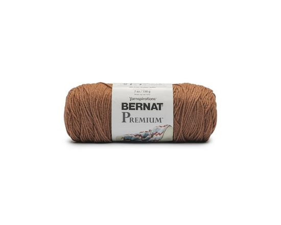 "Bernat® Fil Premium™, Acrylique #4 Moyen, 7oz/198g, 360 Yards" - 7 Oz/198 g (Caramel)