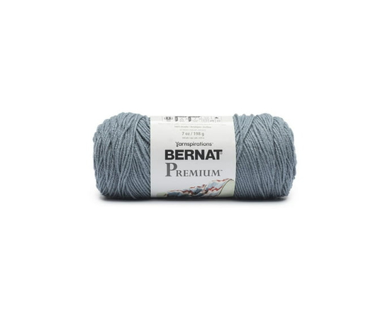 "Bernat® Fil Premium™, Acrylique #4 Moyen, 7oz/198g, 360 Yards" (Bleu tempête)