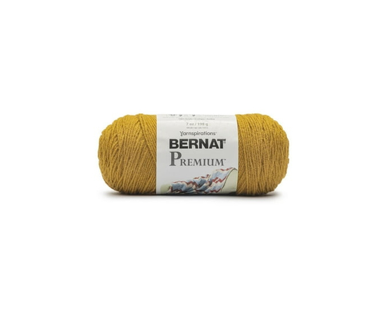 "Bernat® Fil Premium™, Acrylique #4 Moyen, 7oz/198g, 360 Yards" - 7 Oz/198 g (Blé doré)
