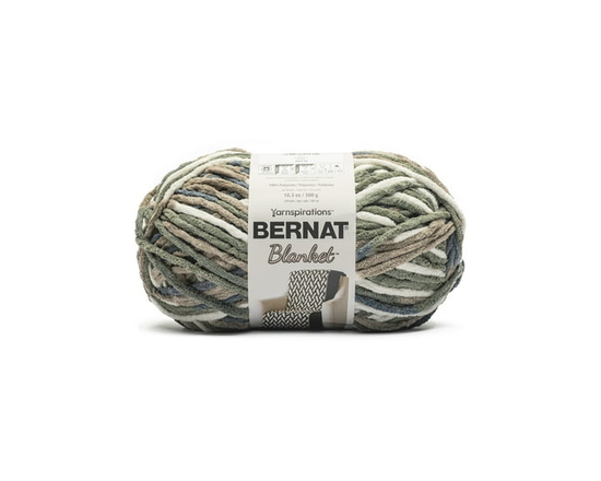 Bernat® Blanket™ #6 Super Bulky Polyester Yarn, Blue Fog Twist 10.5oz/300g, 220 Yards (Mist)