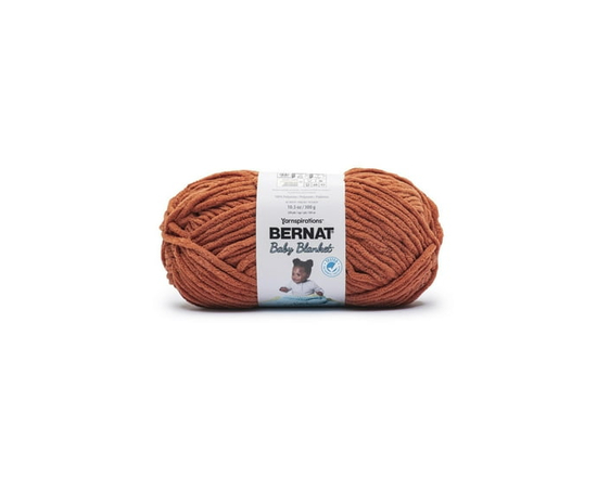 Bernat® Baby Blanket™ Yarn, Polyester #6 Super Bulky, 10.5oz/300g, 220 Yards (Terracotta)