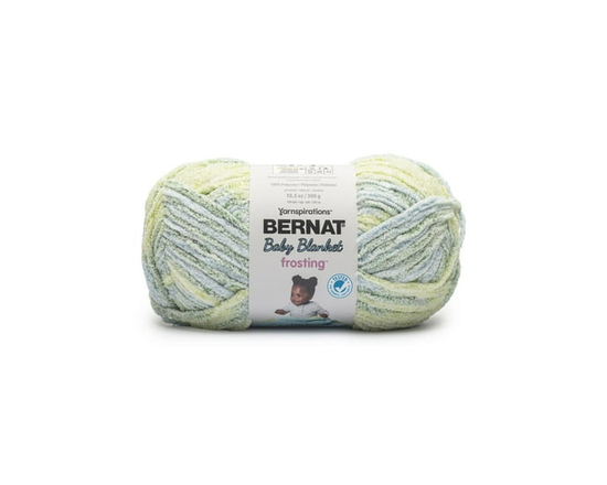 Bernat® Baby Blanket Frosting™ #6 Super Bulky Polyester Yarn, 10.5oz/300g 220 Yards (MEADOW)