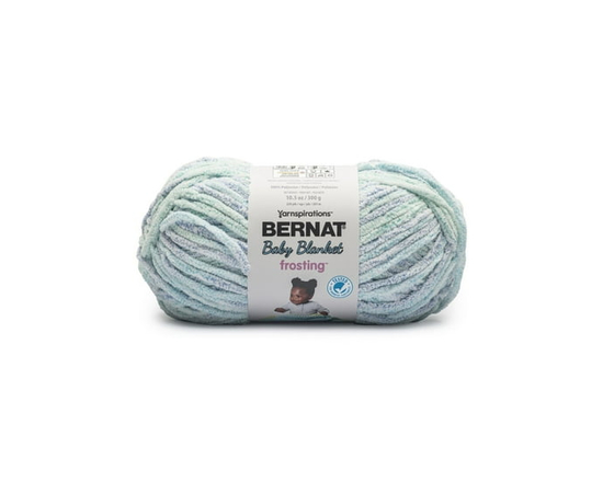 Bernat® Baby Blanket Frosting™ #6 Super Bulky Polyester Yarn, 10.5oz/300g 220 Yards (SEASIDE)