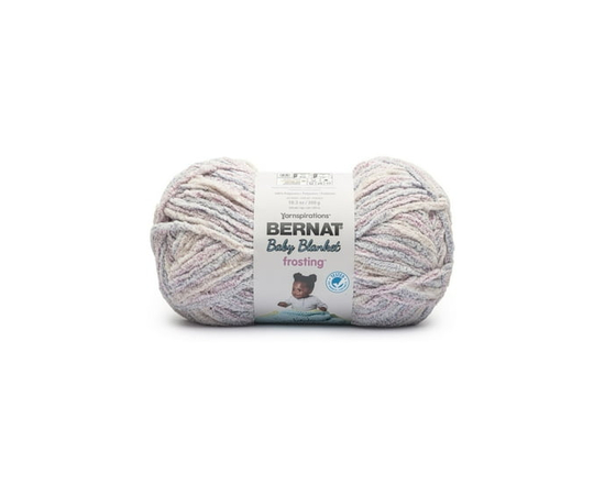 Bernat® Baby Blanket Frosting™ #6 Super Bulky Polyester Yarn, 10.5oz/300g 220 Yards (LILAC LOUNGE)