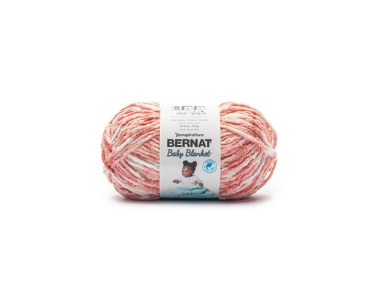Bernat® Baby Blanket™ Yarn, Polyester #6 Super Bulky, 10.5oz/300g, 220 Yards (Petal Pink)