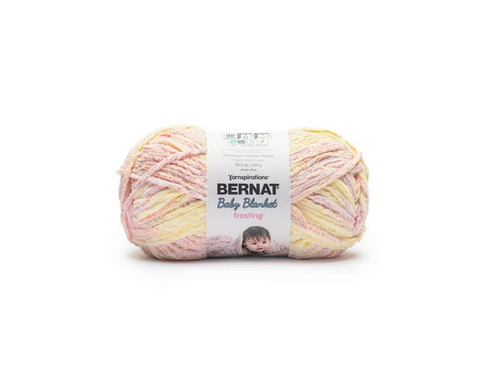 Bernat® Baby Blanket Frosting™ #6 Super Bulky Polyester Yarn, 10.5oz/300g 220 Yards (CANDY DOTS)