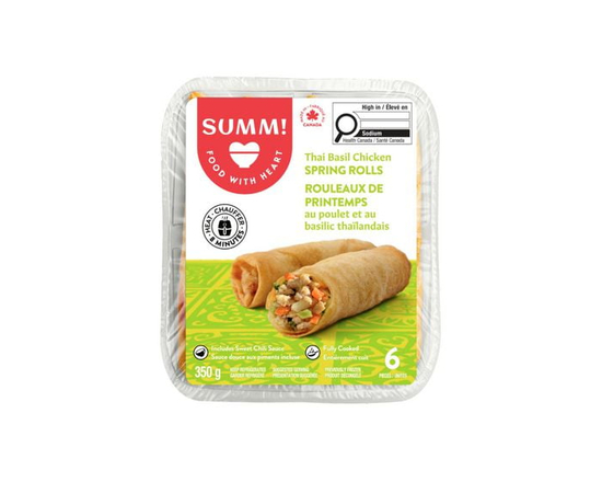 SUMM! Thai Basil Chicken Spring Rolls