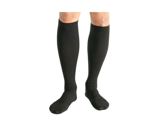 BIOS Living Compression Trouser Socks, Knee Length in Black, Size Medium, Moderate Compression (15-20mmHg)