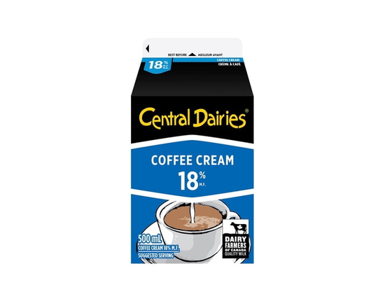 Central Dairies by Natrel 18% Coffee Cream - 500 ml