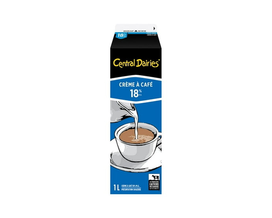 Central Dairies by Natrel 18% Coffee Cream - 1 litre