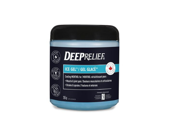 Deep Relief Ice Gel, Soulagement des douleurs musculaires et articulaires, Réduit l'inflammation, 255 g