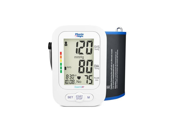 Physio Logic Essentia+ Tensiomètre cliniquement précis et abordable pour un usage domestique, utilisation facile en 1 touche, écran XL de qualité supé