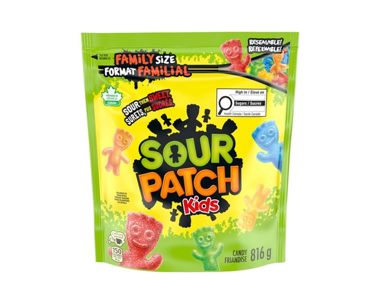Sour Patch Kids Original Candy, Family Size, Bulk Candy, Sour Candy, Gummy Candy - 816 g