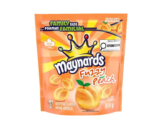 Maynards Fuzzy Peach Candy, Gummy Candy, Bulk Candy, Family Size - 814 g