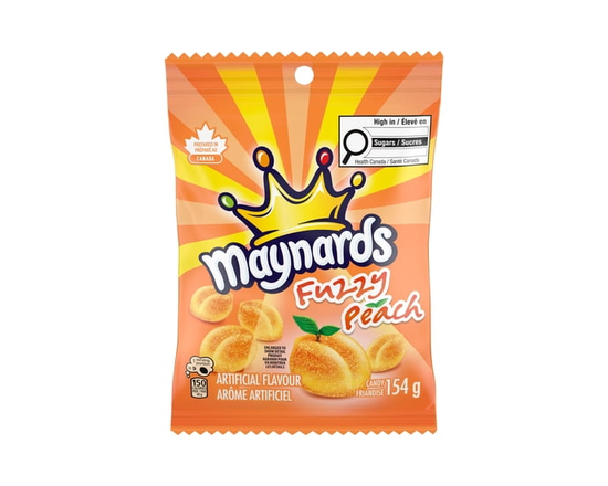Maynards, Fuzzy Peach Candy, Gummy Candy, Sharing Size - 154 g