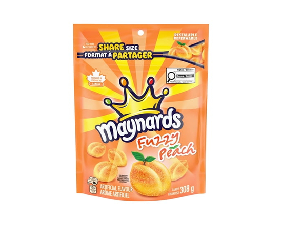 Maynards, Fuzzy Peach Candy, Gummy Candy, Sharing Size - 308 g